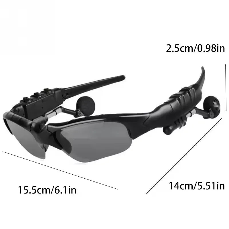 Bluetooth-Compatible Sunglasses with Wireless Earphones and Mic for Active Lifestyles