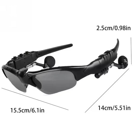 Bluetooth-Compatible Sunglasses with Wireless Earphones and Mic for Active Lifestyles