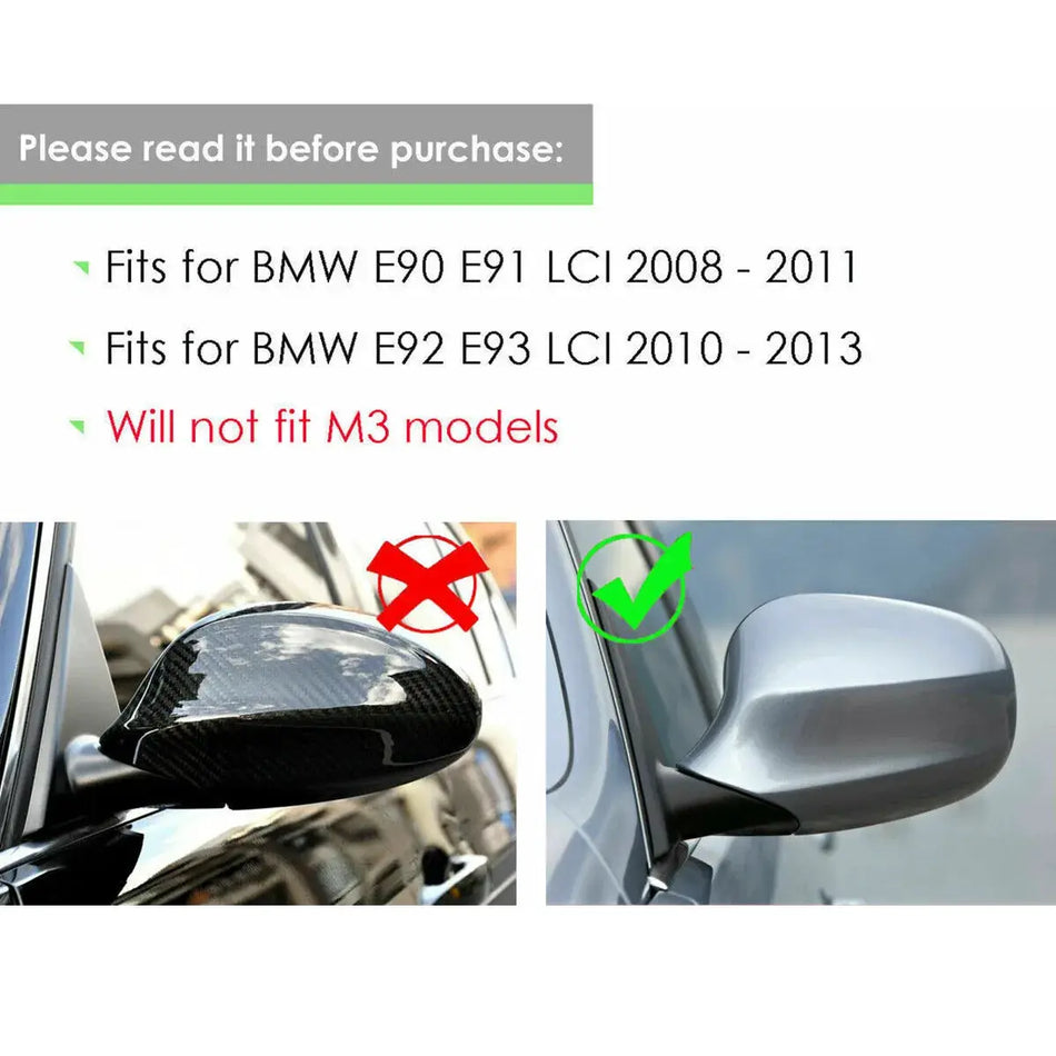 Side Mirror Caps ABS Plastic for BMW E90 E91 E92 E93 LCI by InterCyprus Trading Ltd
