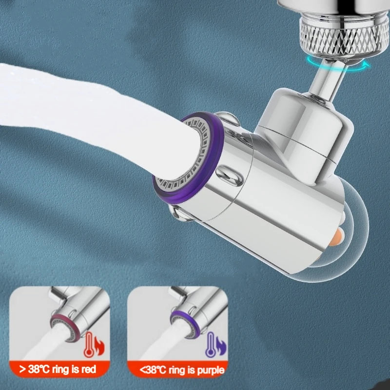 Extensor de Torneira de Rotação Universal - Rotação de 720 Graus