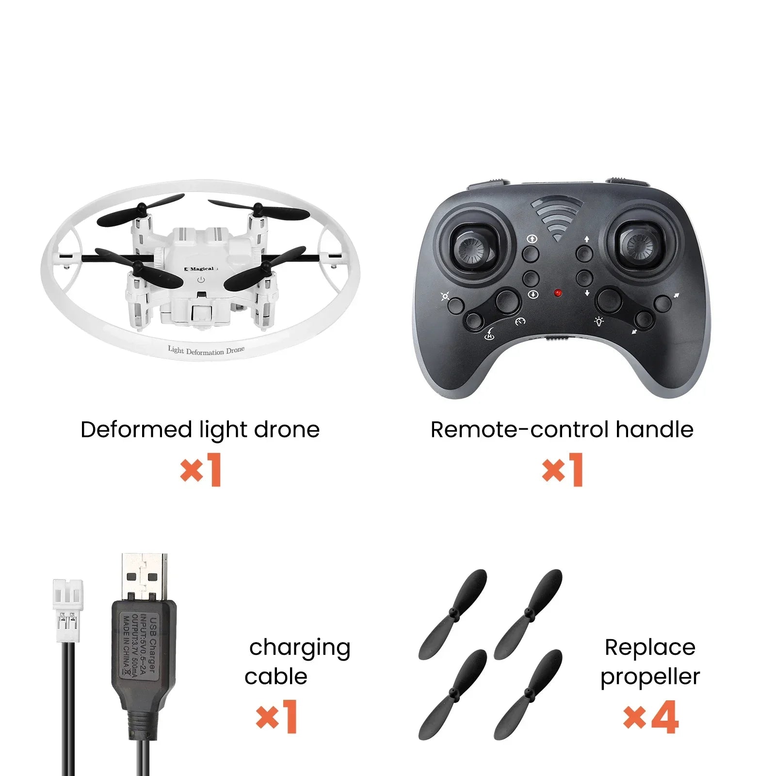 RC Drone With LED Light &ndash; 2.4G Remote Control Stunt white