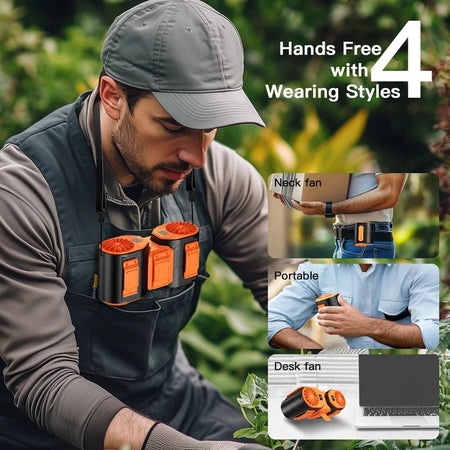 Xiaomi Waist Neck Fan 10000mAh - Dual Motors 24H Runtime