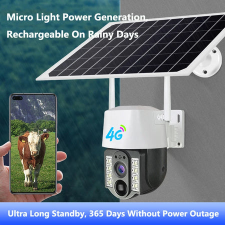 Solar WiFi PTZ Camera 4G Sim 10X Zoom &ndash; Auto Tracking