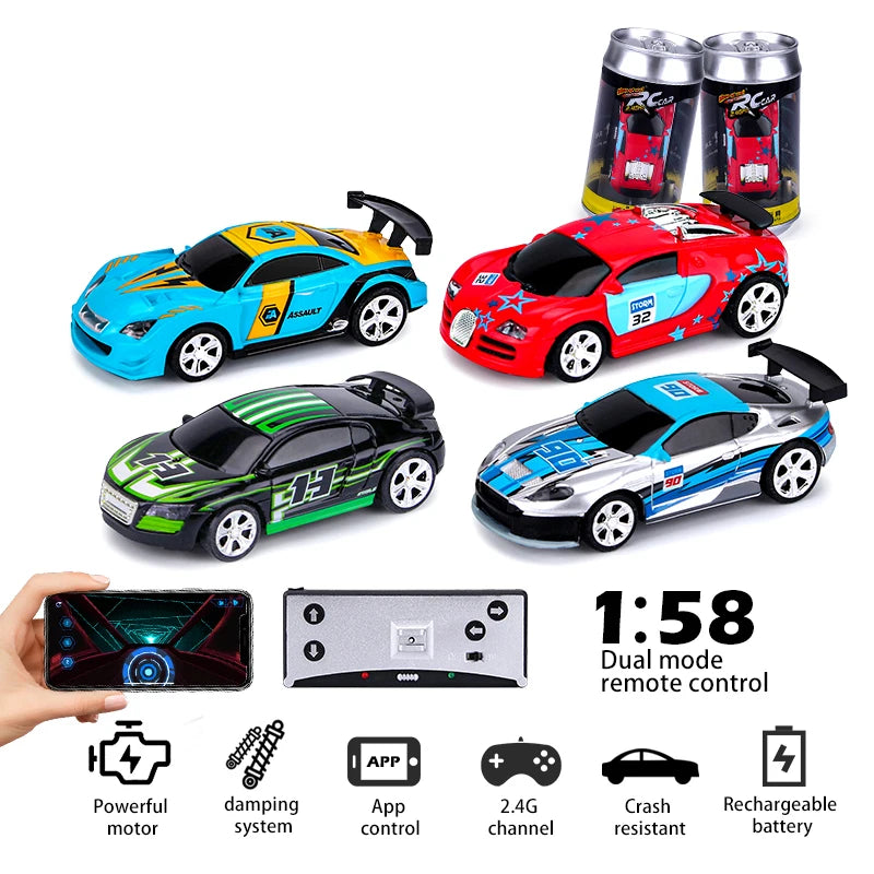 1/58 RC Car Mini Racing Car &ndash; 2.4G Speed Remote Control 4car