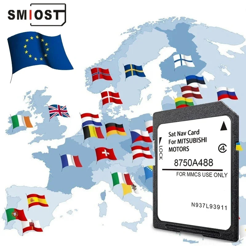 SMIOST Sat Nav SD Card Europe UK &ndash; Updated Europe Maps CHINA / A488 no USB