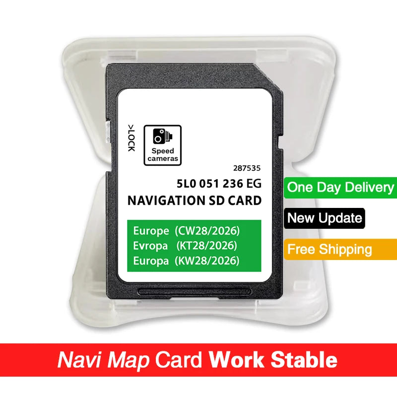 32GB Amundsen MIB2 Navi SD Card Europe 5L0051236EG &ndash; Maps CHINA / Mib2 2026