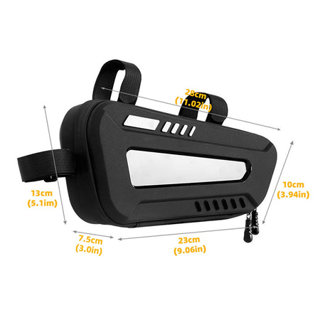 Bike Frame Triangle Bag &ndash; Hard Exterior TPU Protection black