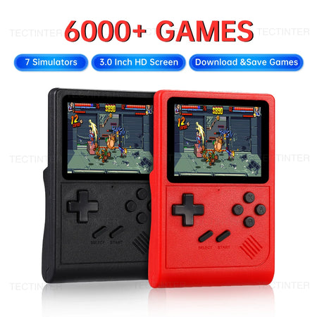 GB300 Portable Handheld Game Console with 6000+ Retro Games, 3.0 Inch Screen, AV Output