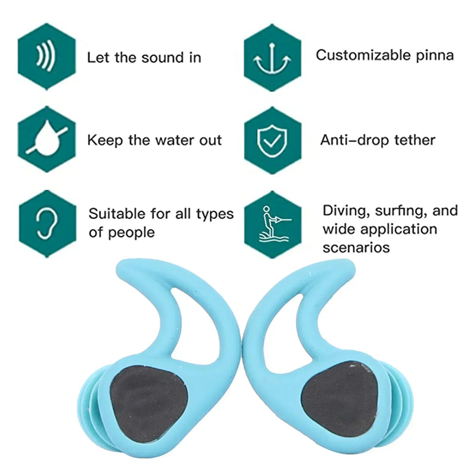 Aqua U Surfer Ear Plugs &ndash; Water-Blocking with Sound Transparency