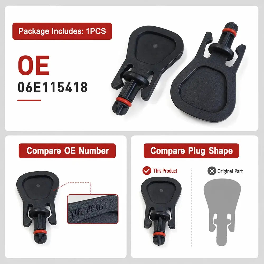 Engine Oil Dipstick Tube Cap Plastic for Audi A4 A5 A6 Q5 06E115418 by InterCyprus Trading Ltd