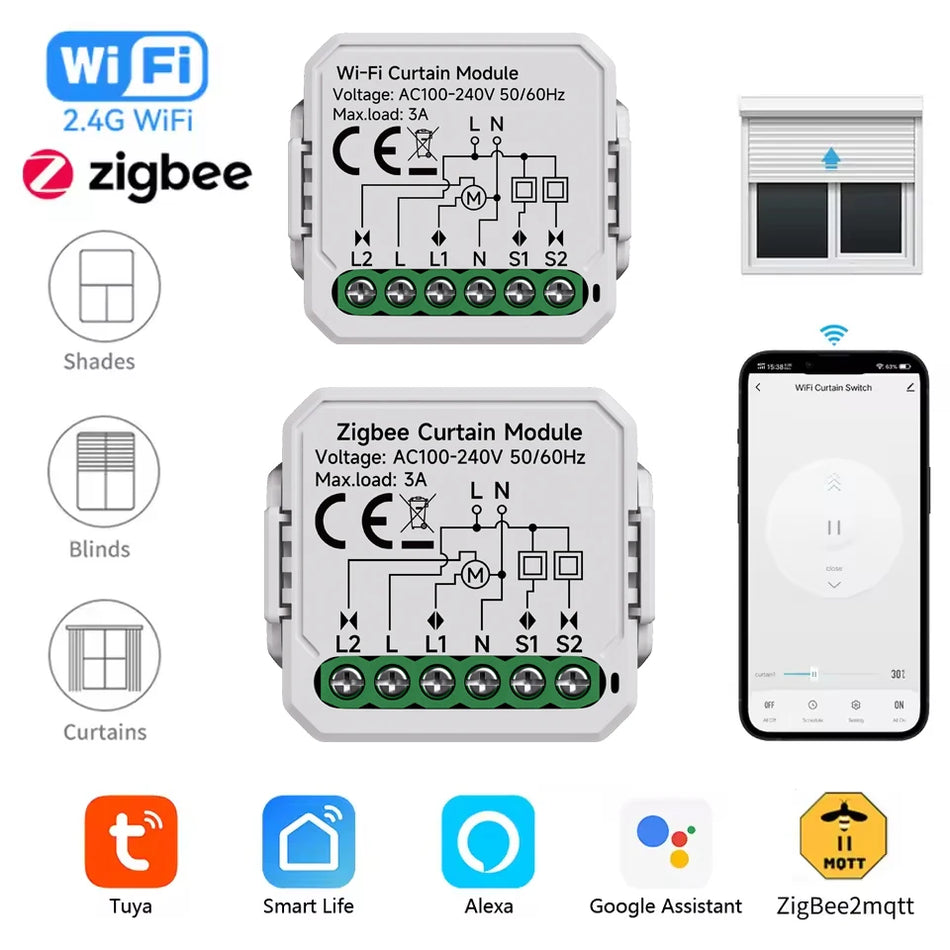 Smart WiFi ZigBee Curtain Module