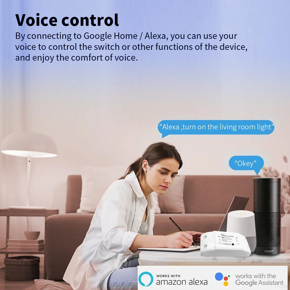 SCRIOR Smart Home Wireless Remote Switch for LED Lights - Compatible with Alexa &amp; Google Home