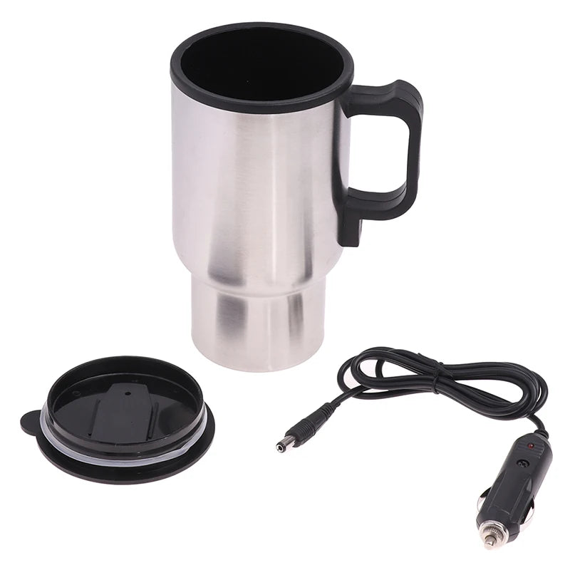 12V 450ml Stainless Steel Car Heating Mug - USB Heated