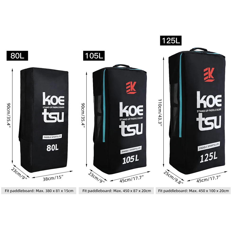 80L/105L Paddleboard Travel Backpack &ndash; Large Capacity