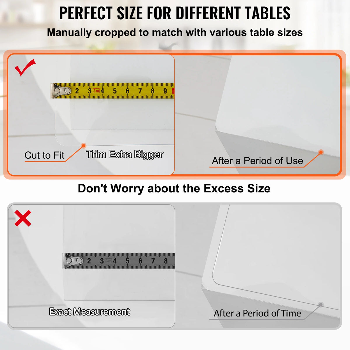 SucceBuy Tablecloth Protector 1.5/2mm PVC &ndash; Waterproof