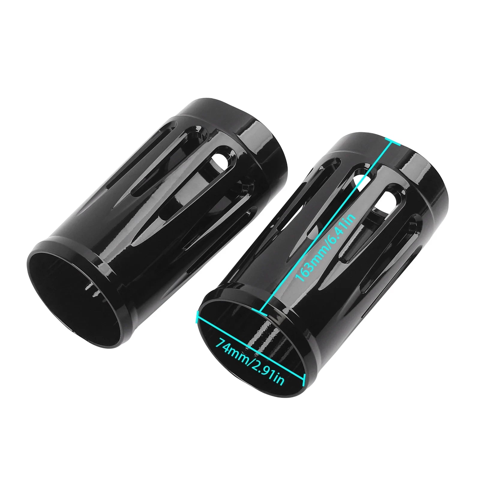 Motorcycle Black CNC Aluminum Fork Boot Slider Cover &ndash; Custom Fit for Harley Touring Models