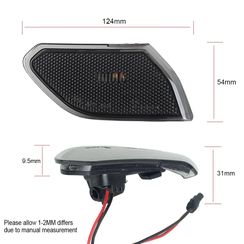 LED Side Marker Light for Jeep Wrangler JL 2018-2023 Front Fender Turn Signal Lights by InterCyprus Trading Ltd