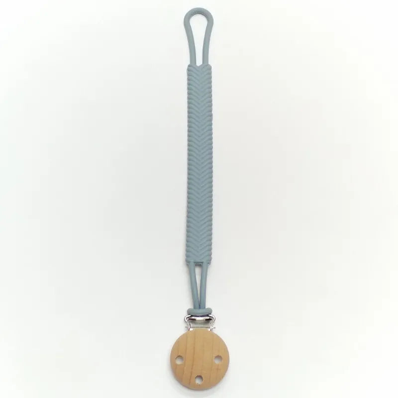 Baby Silicone Teether Chain &ndash; Anti-Drop Design for Pacifiers Sea Blue