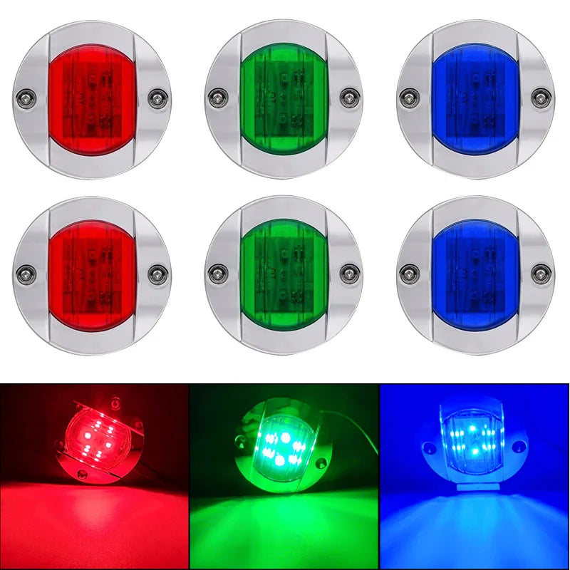 Dual 12V LED Boat Navigation Lights - Waterproof Marine Signal Lamps