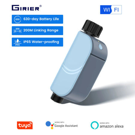 GIRIER WiFi Smart Water Timer - Programmable Sprinkler Controller for Efficient Garden Irrigation