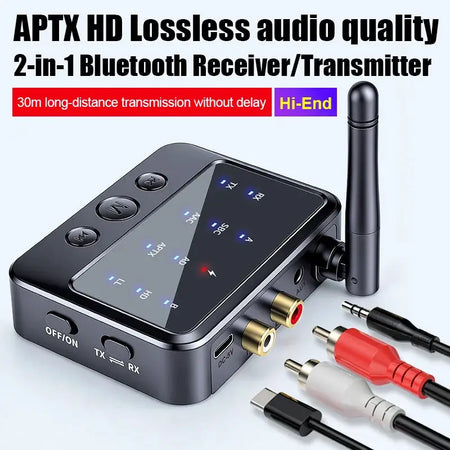 KEBIDUMEI Bluetooth 6.0 Receiver Transmitter AptX-Adaptive AD/HD/LL AAC 3.5mm AUX RCA Jack Wireless Audio Adapter For PC TV by InterCyprus Trading Ltd