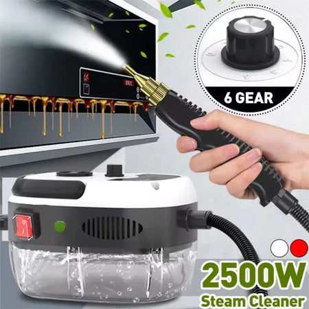 2500W High-Temperature Steam Cleaner for Home &amp; Car - US/EU Plug