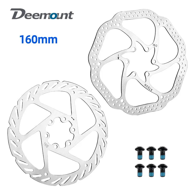 DEEMOUNT MTB Bike Disc Brake Rotor 160mm &ndash; Lightweight Stainless Steel with Quick Heat Dissipation