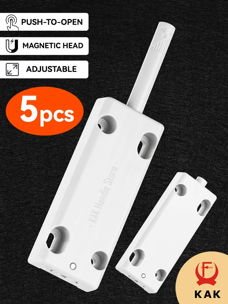 KAK 5 шт. Магнитные защелки для открывания шкафов серые