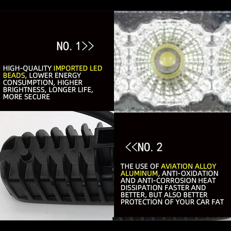 Kevanly 6LED Work Light Bar &ndash; Super Bright 6000K LED Spotlight