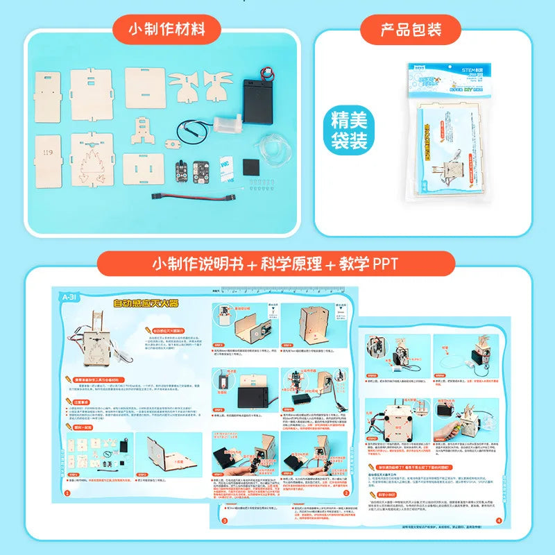 DIY automatski indukcijski aparat za gašenje požara znanstveni komplet