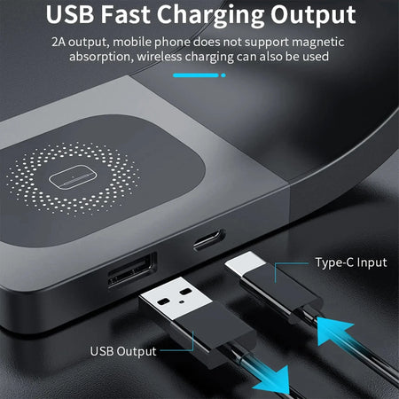 4 In 1 Metal Shell Wireless Charger &ndash; Magnetic Fast Dock