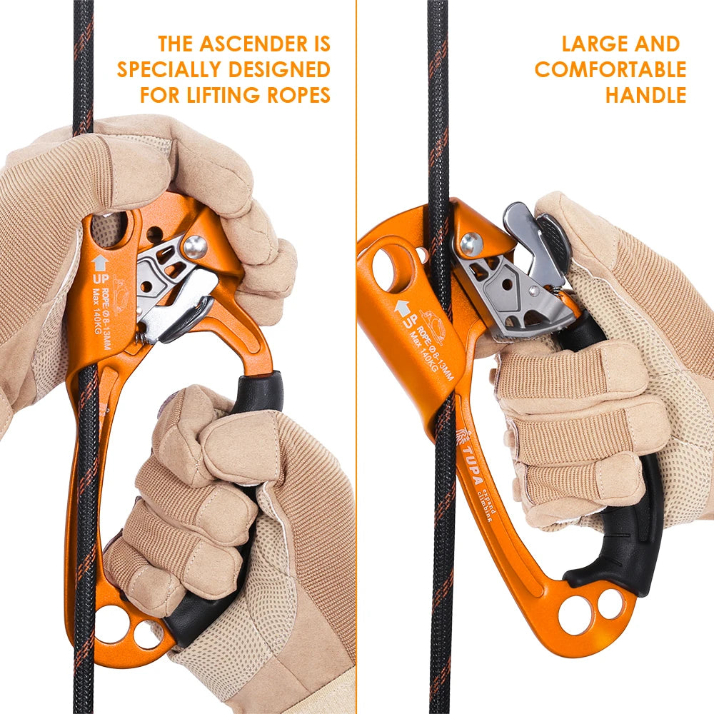 Outdoor Hand Ascender 8-13mm Rope Climber &ndash; Compact Alloy