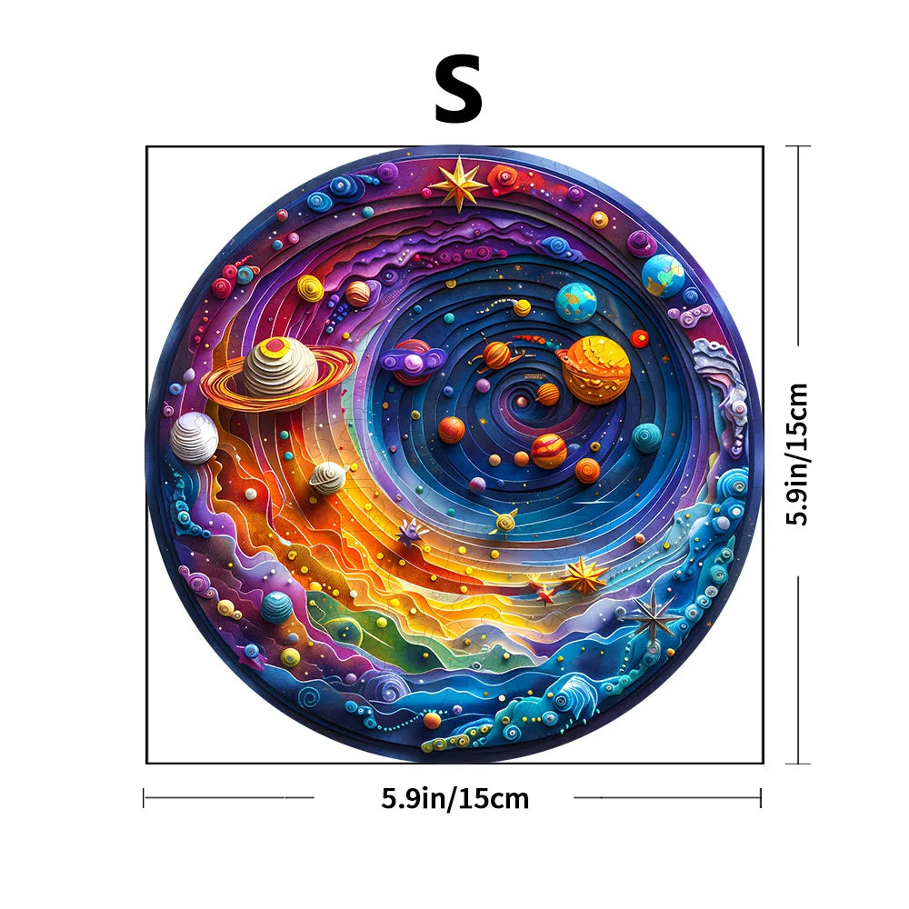 Unique Wooden Jigsaw Puzzle for Adults and Kids - Space Planet Earth with Beautiful Gift Packaging Z157-S