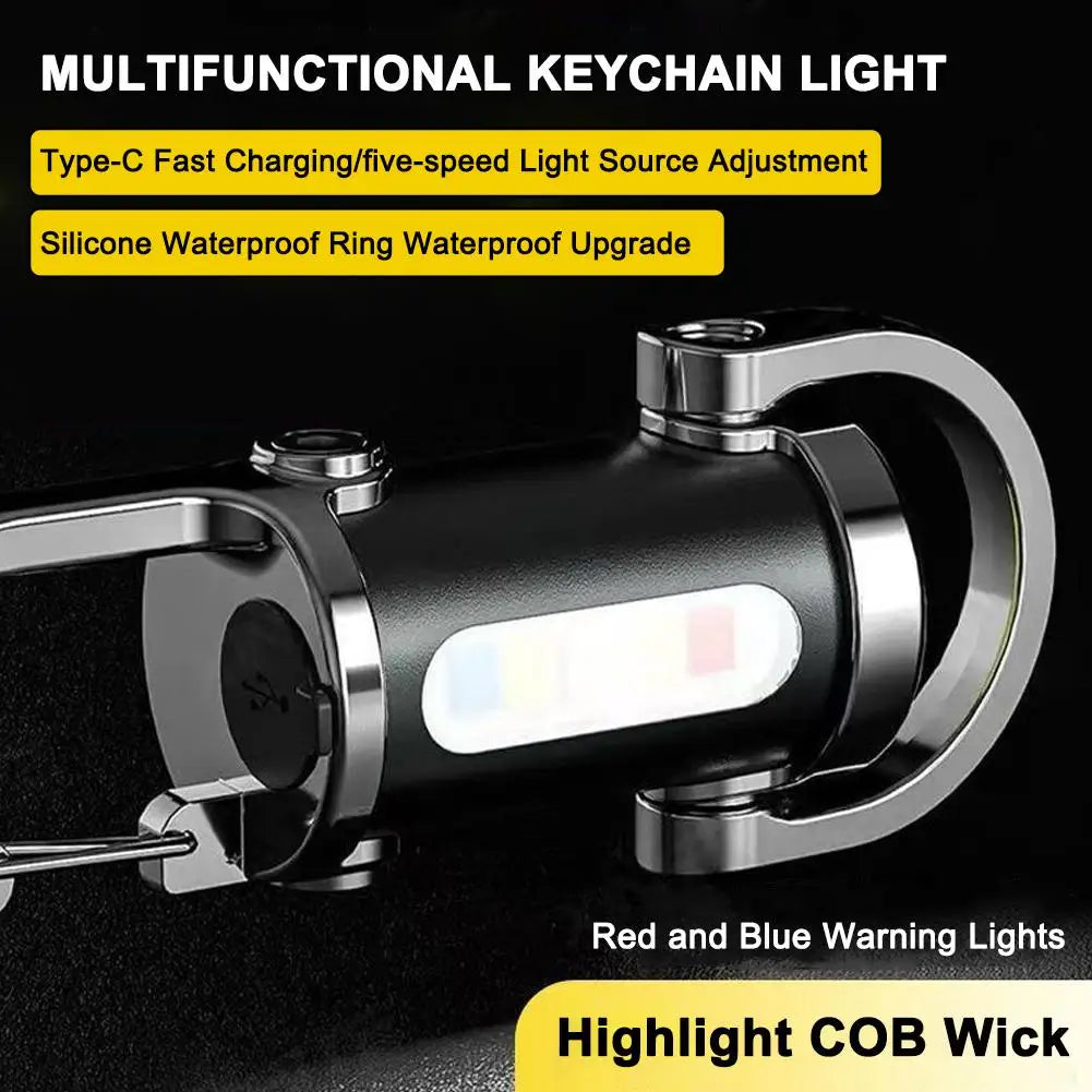 LED Keychain Flashlight &ndash; Multifunctional Work Light for Outdoor Activities