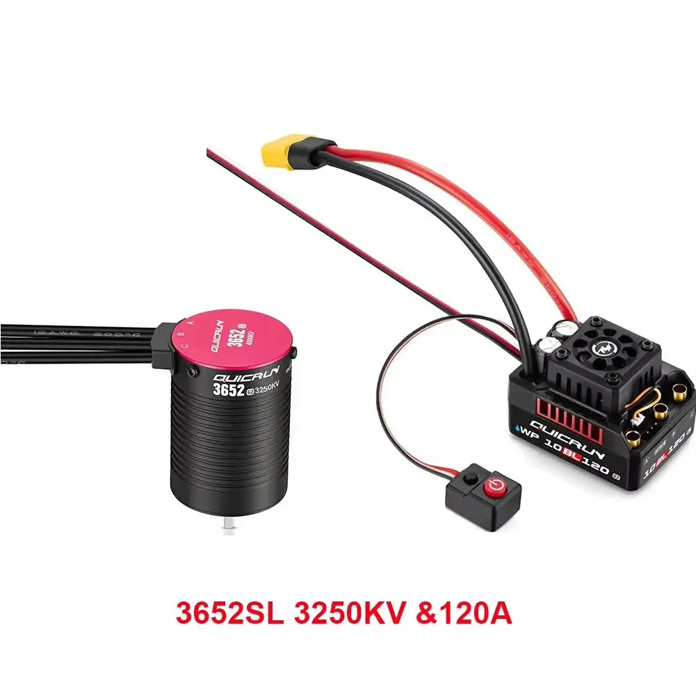 HobbyWing QuicRun WP 10BL120 G2 120A Waterproof Sensorless Brushless ESC Speed Controller 3652 3660 G2 Motor for 1/10 RC Cars by InterCyprus Trading Ltd