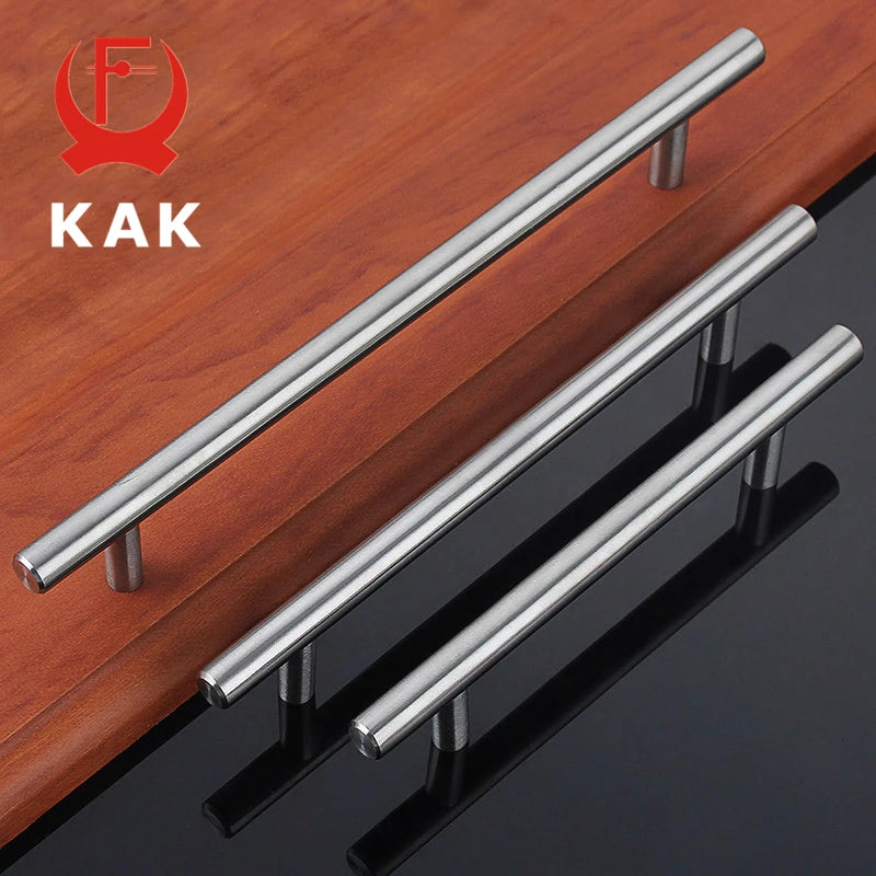 KAK Stainless Steel T Bar Cabinet Handle 4in to 24in 10mm