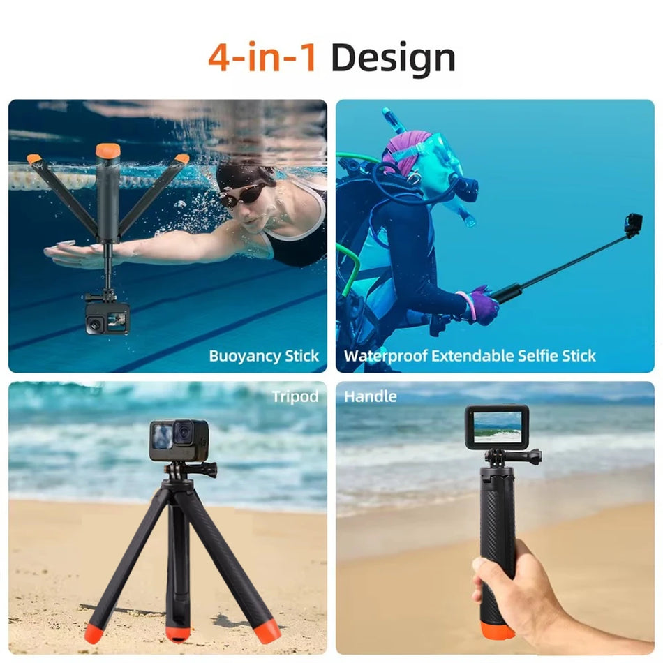 BSLIUFANG Buoyancy Extendable Selfie Stick Tripod for GoPro &amp; Insta360