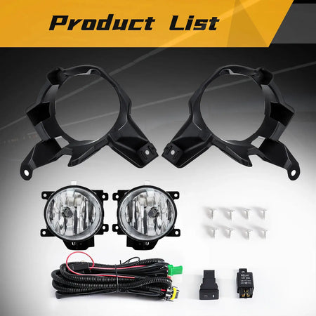 For Toyota RAV4 RAV 4 2013 2014 2015 Fog Light Bumper Lamp With Halogen Bulb Frame Cover Wires Switch Waterproof Car Accessories by InterCyprus Trading Ltd