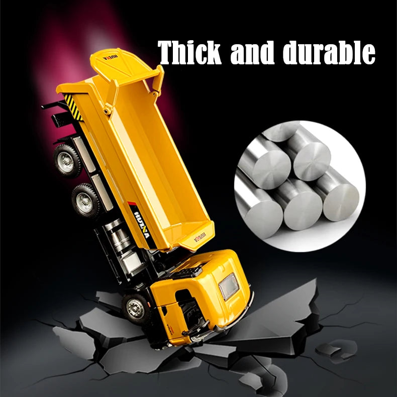 Model excavator Huina 1:50 turnat sub presiune cu construcție din aliaj