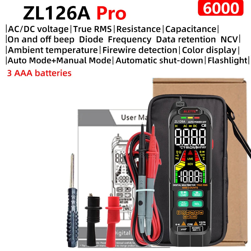 BSIDE Voltage Tester 3-Results Display &ndash; Non-Contact Adjustable Sensitivity ZL126A 6000 PRO / CHINA