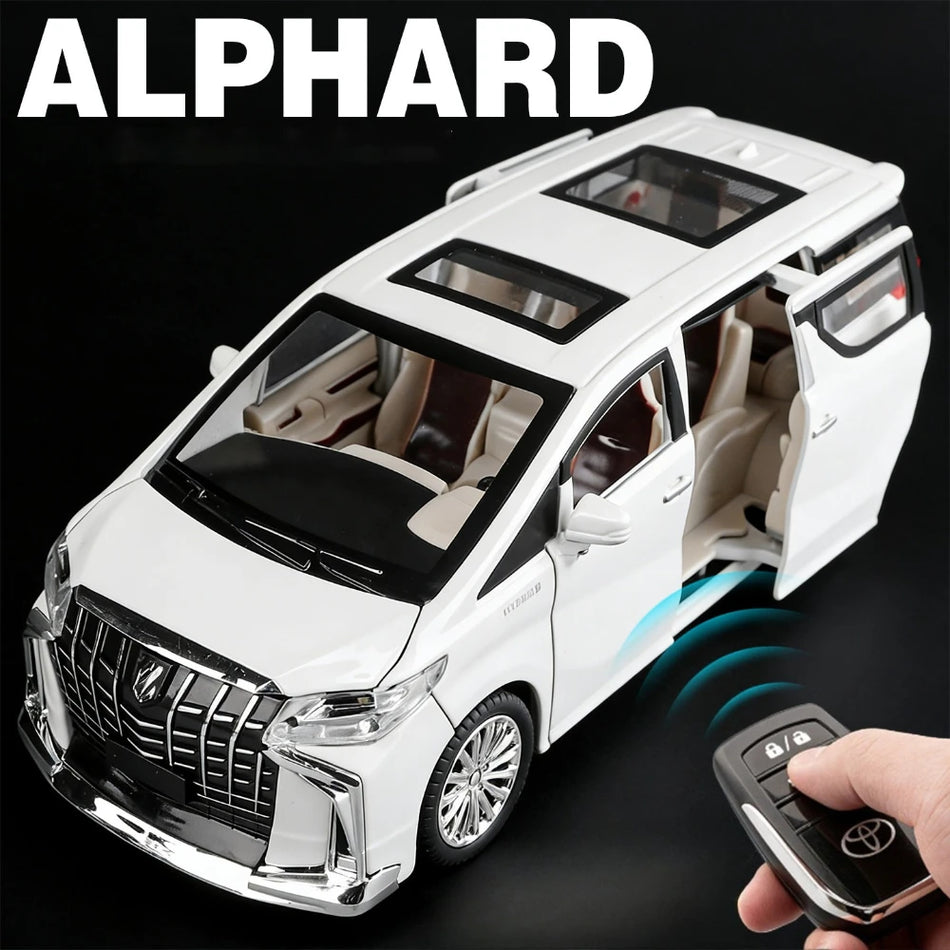 Modelo a escala 1:24 de coche RC Alphard con sonido y luces