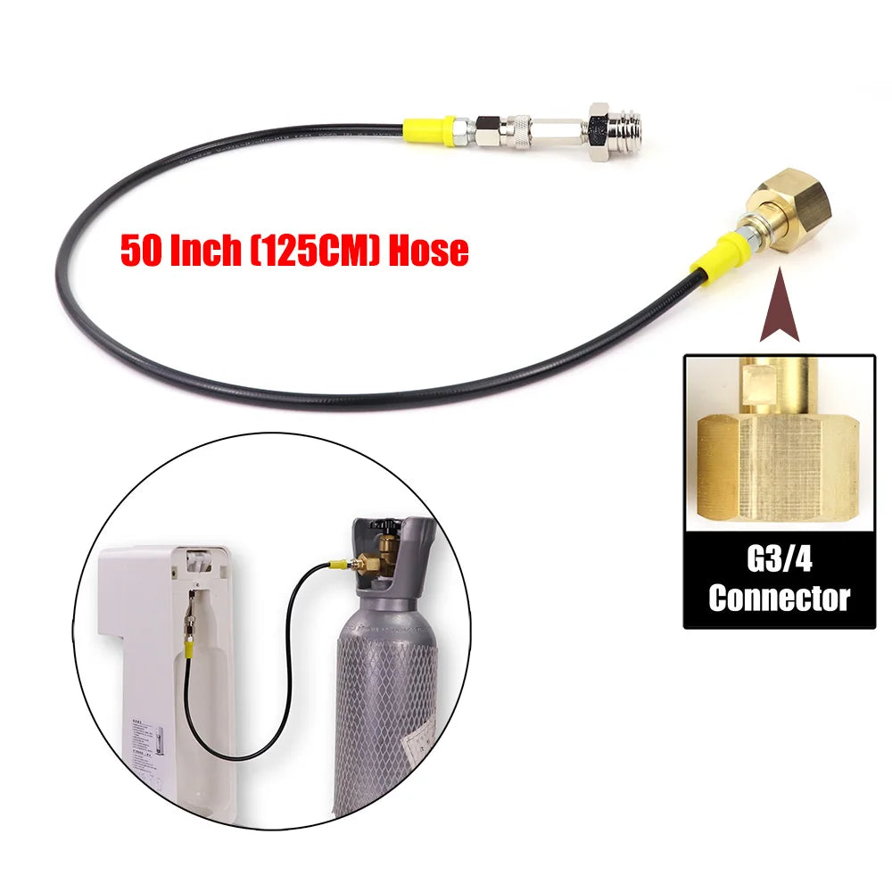 Soda Water Stream Maker Blue Cylinder &ndash; CO2 Adapter Kit G3-4 (125CM)