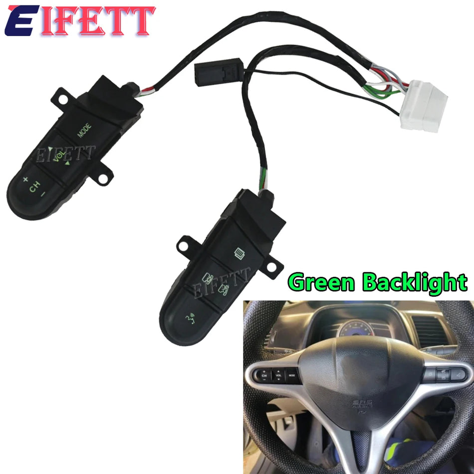 Commutateur au volant avec rétroéclairage vert pour Honda Civic City 36770-SNA-D12