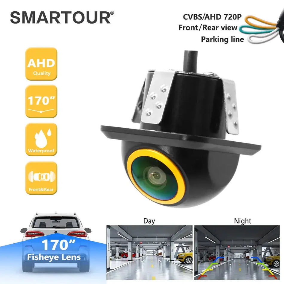 SMARTOUR CCD NTSC High Definition AHD Night Vision 170° Fisheye Lens Vehicle Reverse Backup Rear View 3 Control Camera Car by InterCyprus Trading Ltd