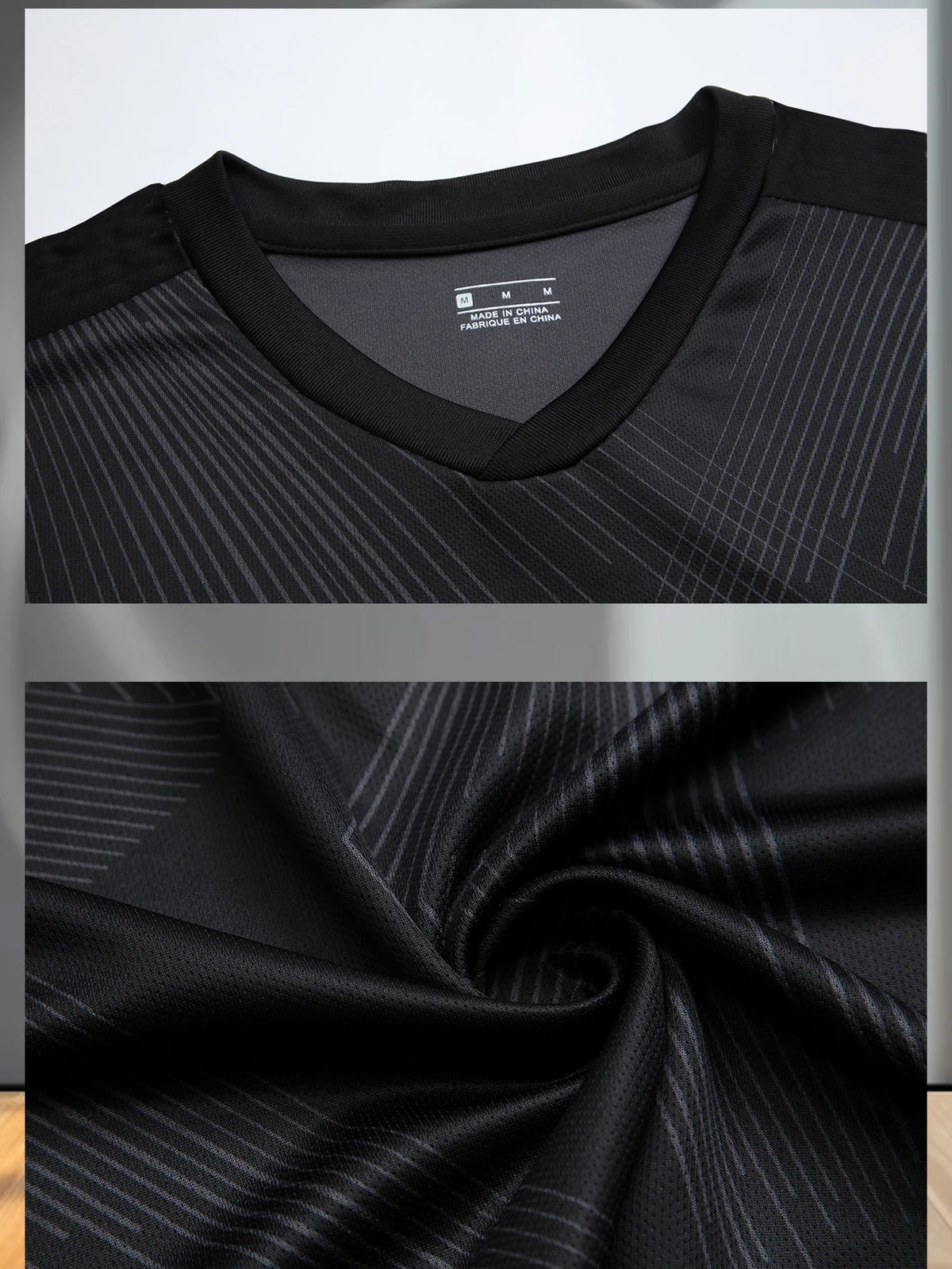 TOVIO Men's Breathable Football Uniform Set with Stylish Round Neck Top and Shorts