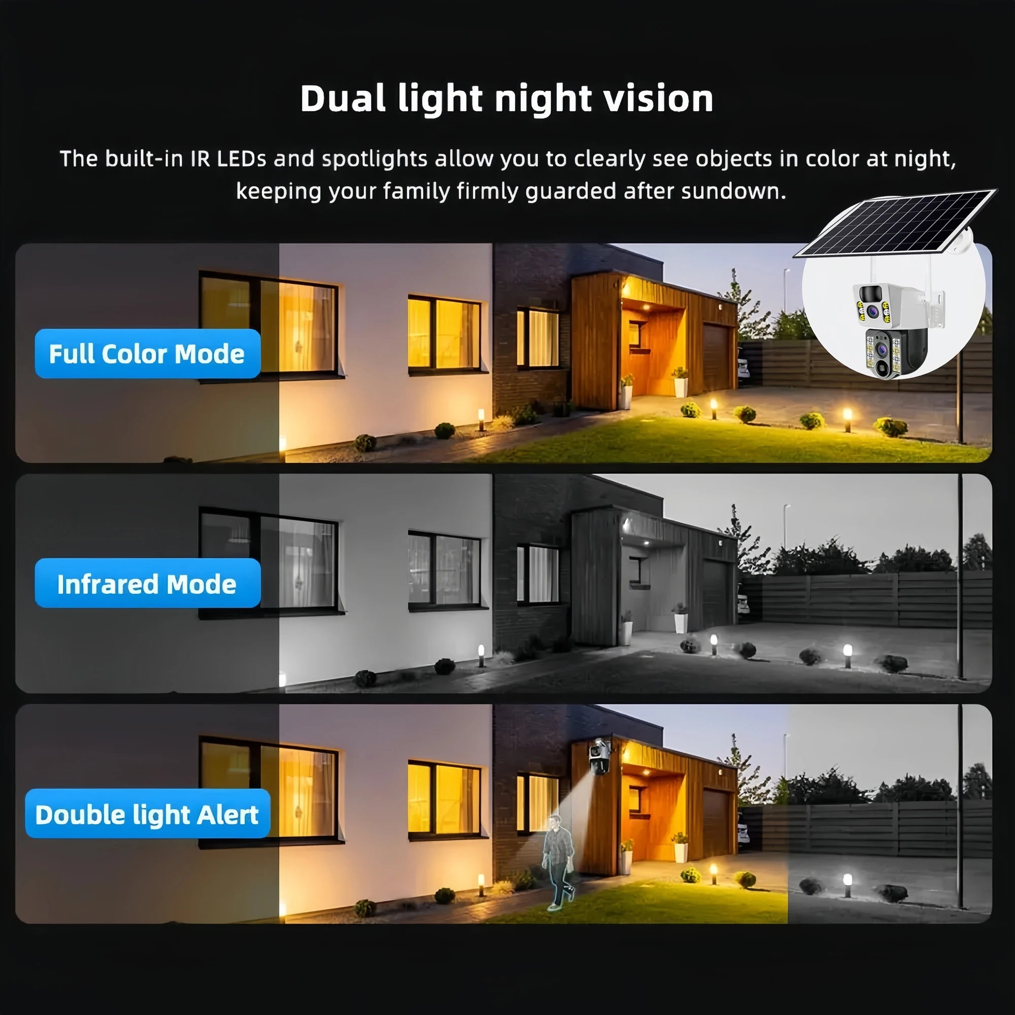 8MP HD Solar Camera WIFI Smart Home Security Protection Home 360 Monitor 4K 4G SIM Card Outdoor with Battery V380 Pro 4G Network