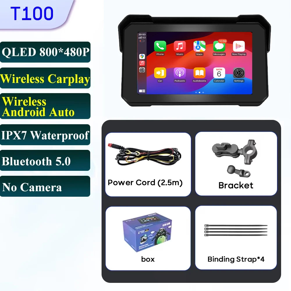 5 Inch Motorcycle Navigation GPS &ndash; IPX7 Waterproof Smart Display Screen