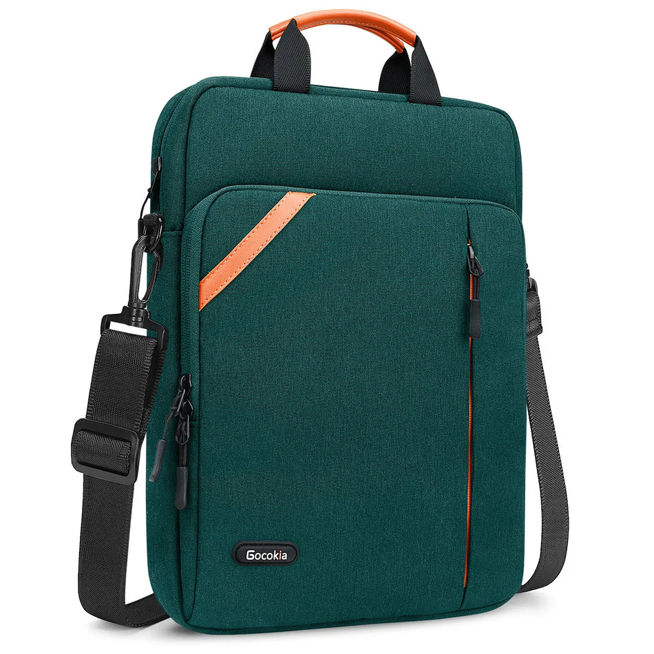 Torba za prenosni računalnik z 360-stopinjskim varovanjem za 13.3-14.1 palčni MacBook Pro, trpežna poliester, mehak flis notranjost