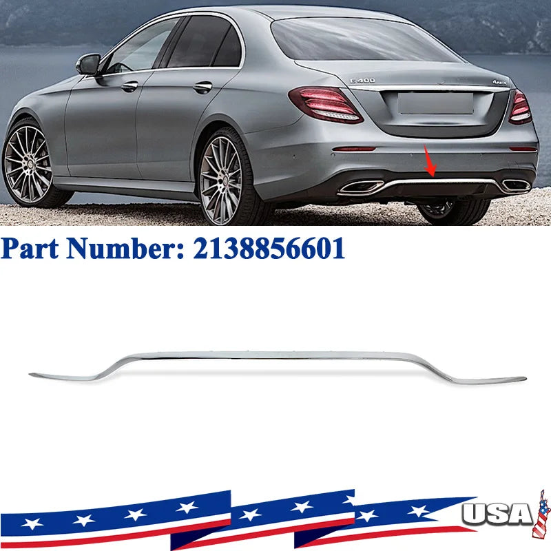 Mercedes-Benz E-Class W213 AMG Finitura Paraurti Posteriore Diffusore Cromo