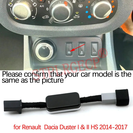 Automatic Stop Start Engine System Off Cable Plug and Play Eliminator for Renault Dacia Duster I & II HS 2014-2017 Accessories by InterCyprus Trading Ltd